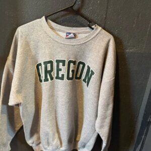 Champion Gray Oregon Ducks Men's Crewneck Sweater